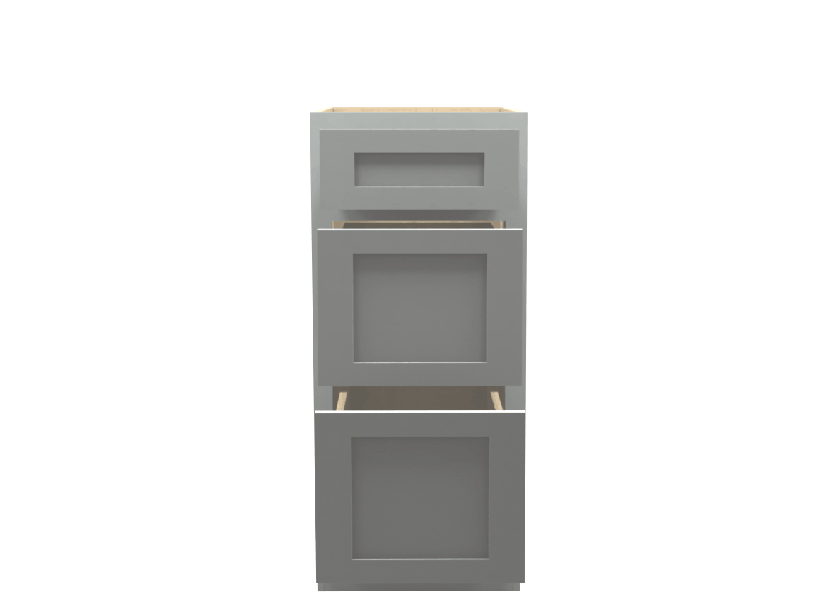 Lite Gray Shaker Drawer Base Cabinet 15