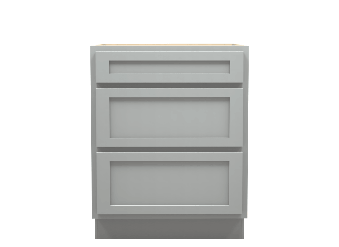 Lite Gray Shaker Drawer Base Cabinet 27
