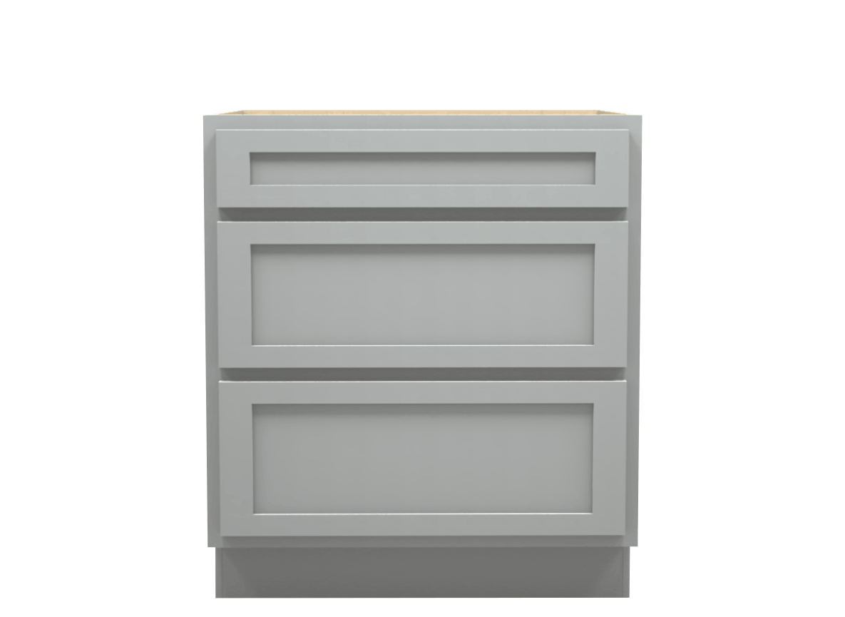 Lite Gray Shaker Drawer Base Cabinet 30