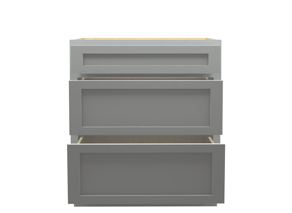 Lite Gray Shaker Drawer Base Cabinet 30