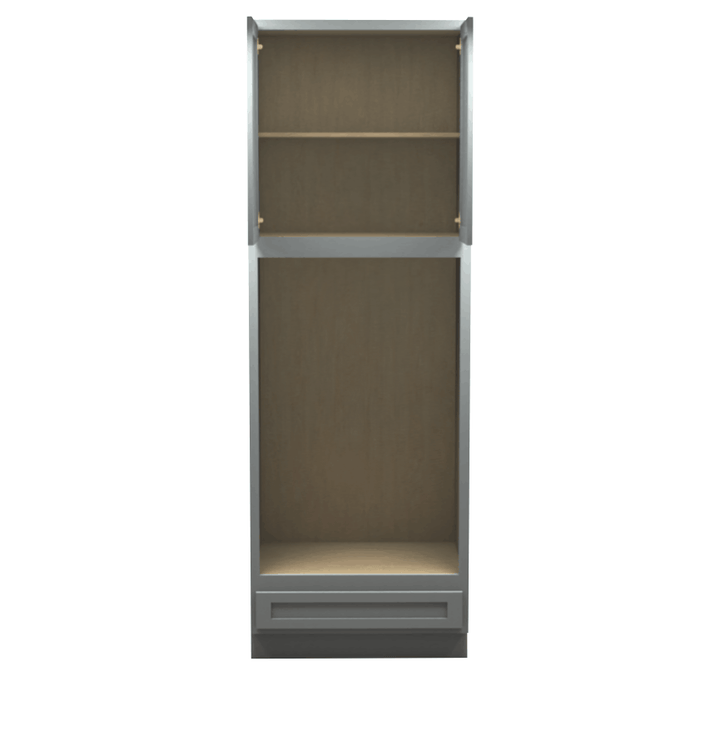 Lite Gray Shaker Double Oven Cabinet 33" Wide x 96" Tall