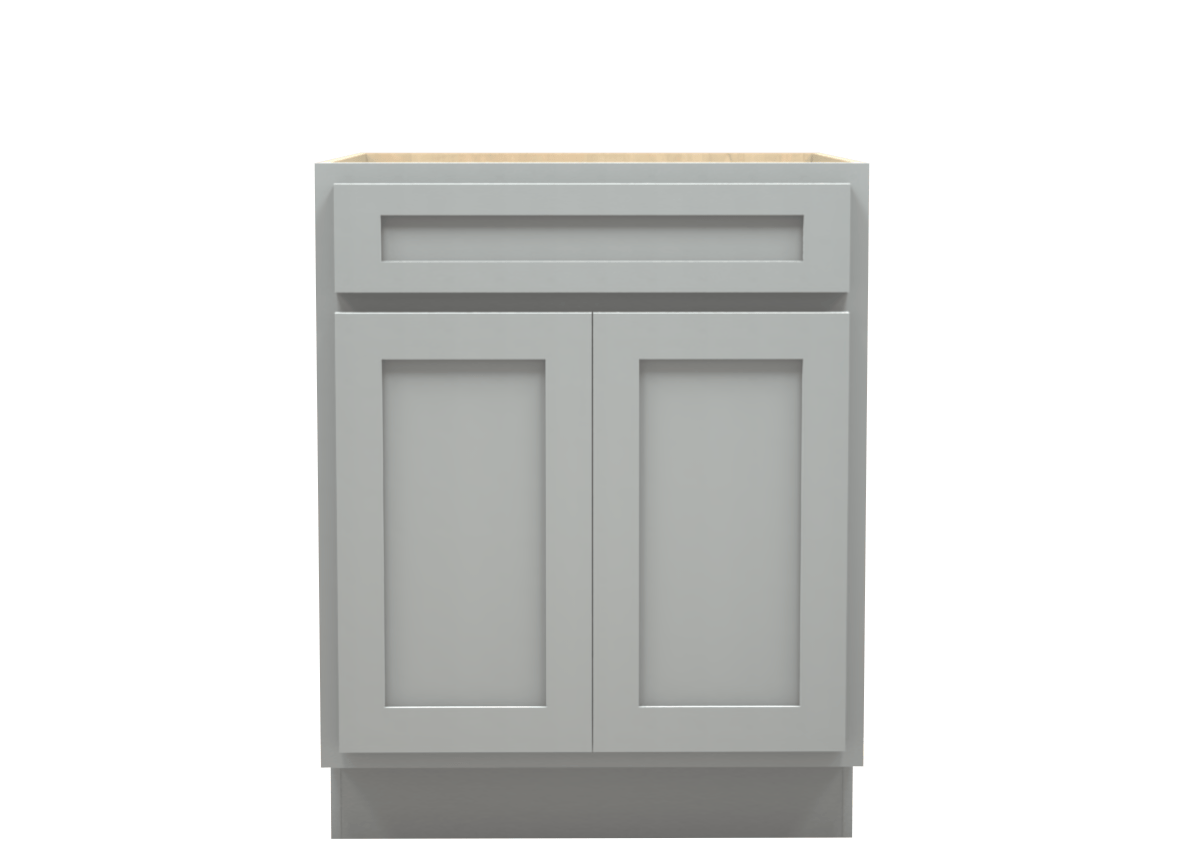 American Made Shaker RTA SB27 Sink Base Cabinet-Light Gray