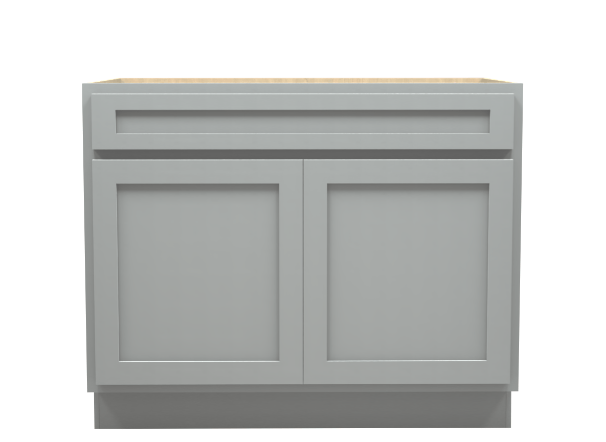 American Made Shaker RTA SB42 Sink Base Cabinet-Lite Gray