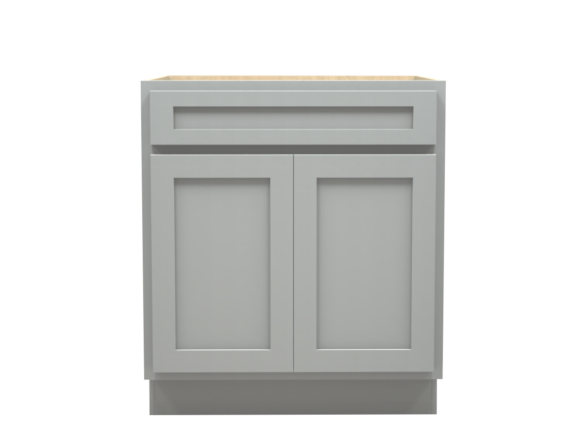 Lite Gray Shaker Vanity Sink Base Cabinet 30