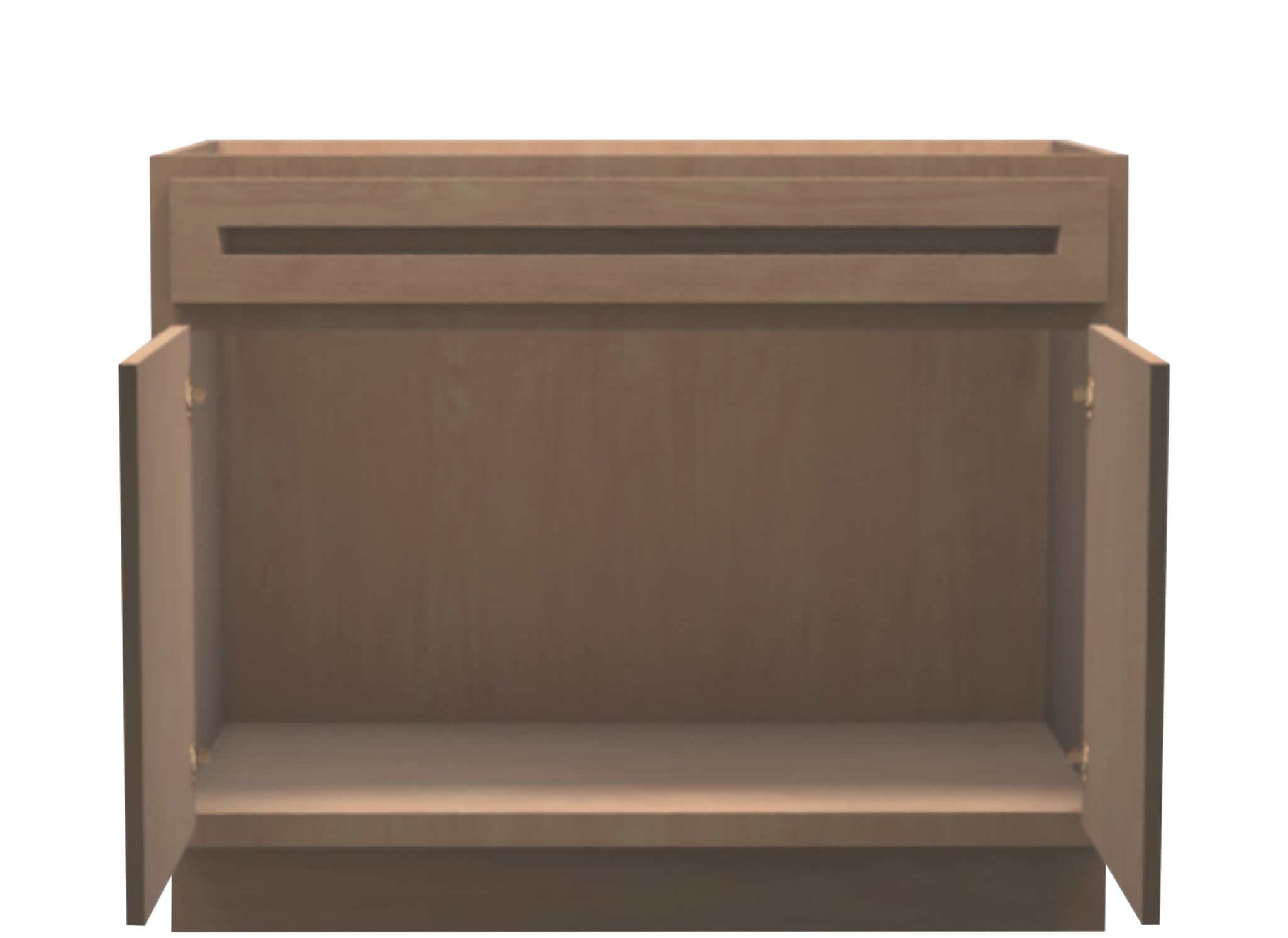 American Made Shaker RTA VSB42 Vanity Sink Base Cabinet-Unfinished Stain Grade