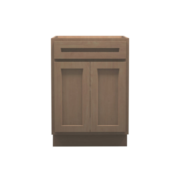 American Made Shaker RTA VB24 Vanity Base Cabinet-Unfinished Stain Grade