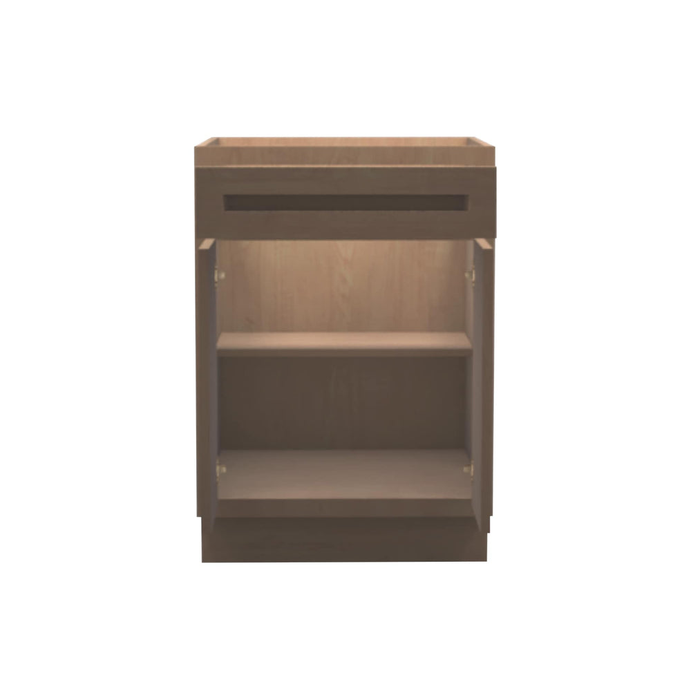 American Made Shaker RTA VB24 Vanity Base Cabinet-Unfinished Stain Grade