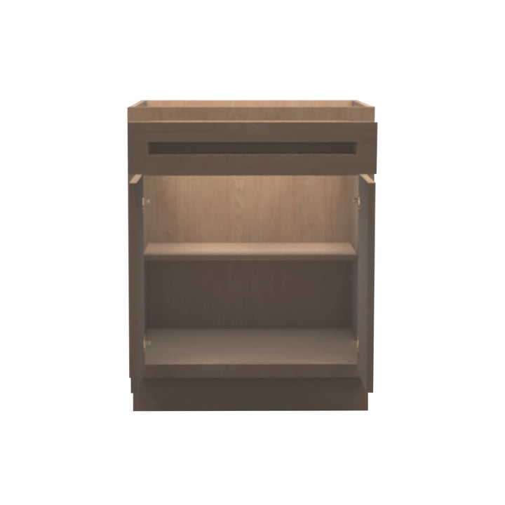 American Made Shaker RTA VB27 Vanity Base Cabinet-Unfinished Stain Grade