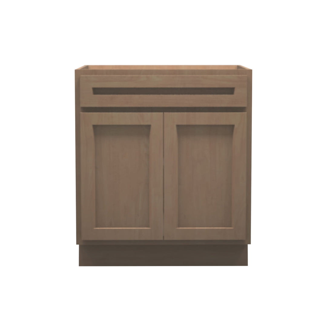 American Made Shaker RTA VB30 Vanity Base Cabinet-Unfinished Stain Grade