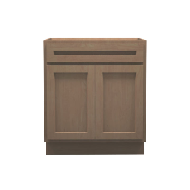 American Made Shaker RTA VB30 Vanity Base Cabinet-Unfinished Stain Grade