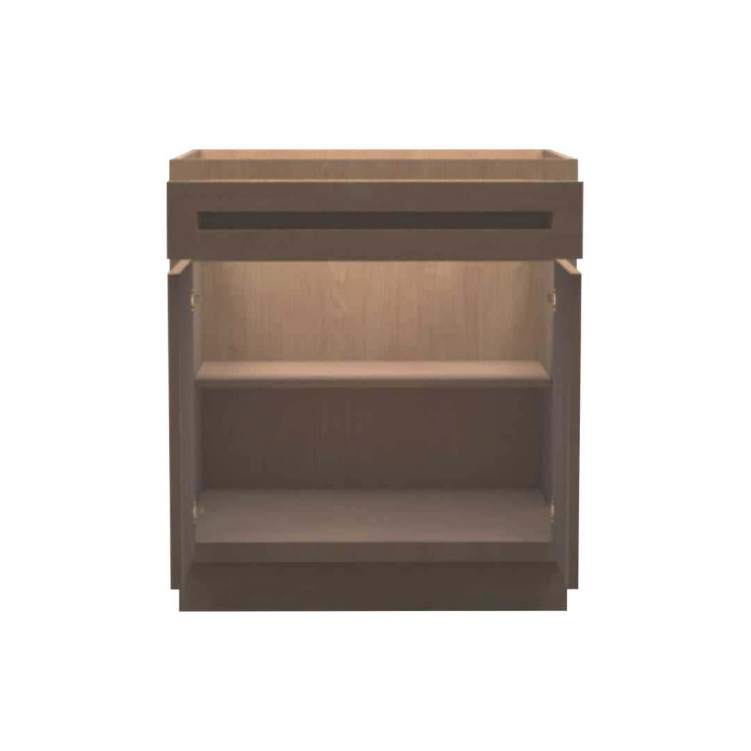 American Made Shaker RTA VB30 Vanity Base Cabinet-Unfinished Stain Grade