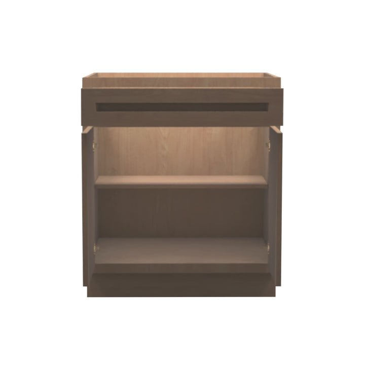 American Made Shaker RTA VB30 Vanity Base Cabinet-Unfinished Stain Grade