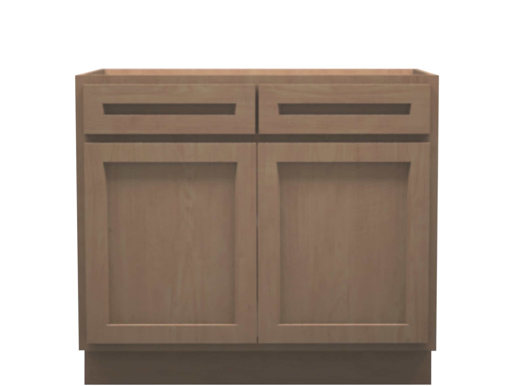 American Made Shaker RTA VB39 Vanity Base Cabinet-Unfinished Stain Grade