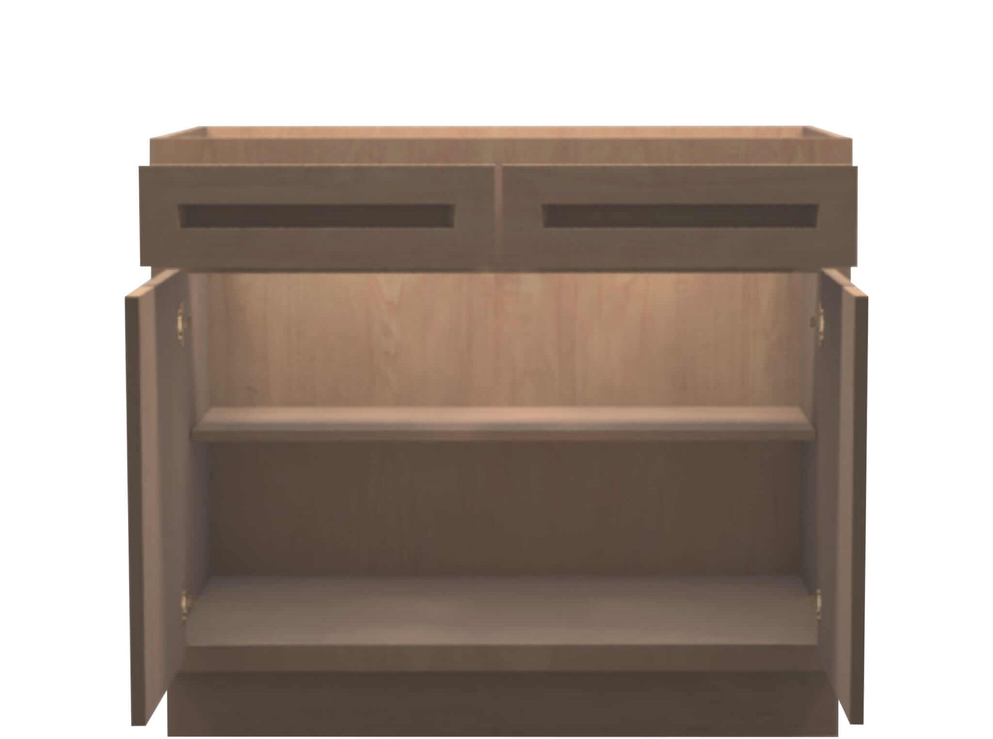 American Made Shaker RTA VB39 Vanity Base Cabinet-Unfinished Stain Grade