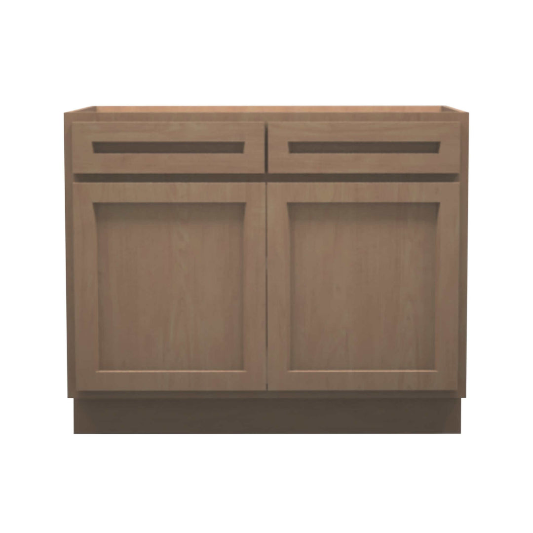 American Made Shaker RTA VB42 Vanity Base Cabinet-Unfinished Stain Grade