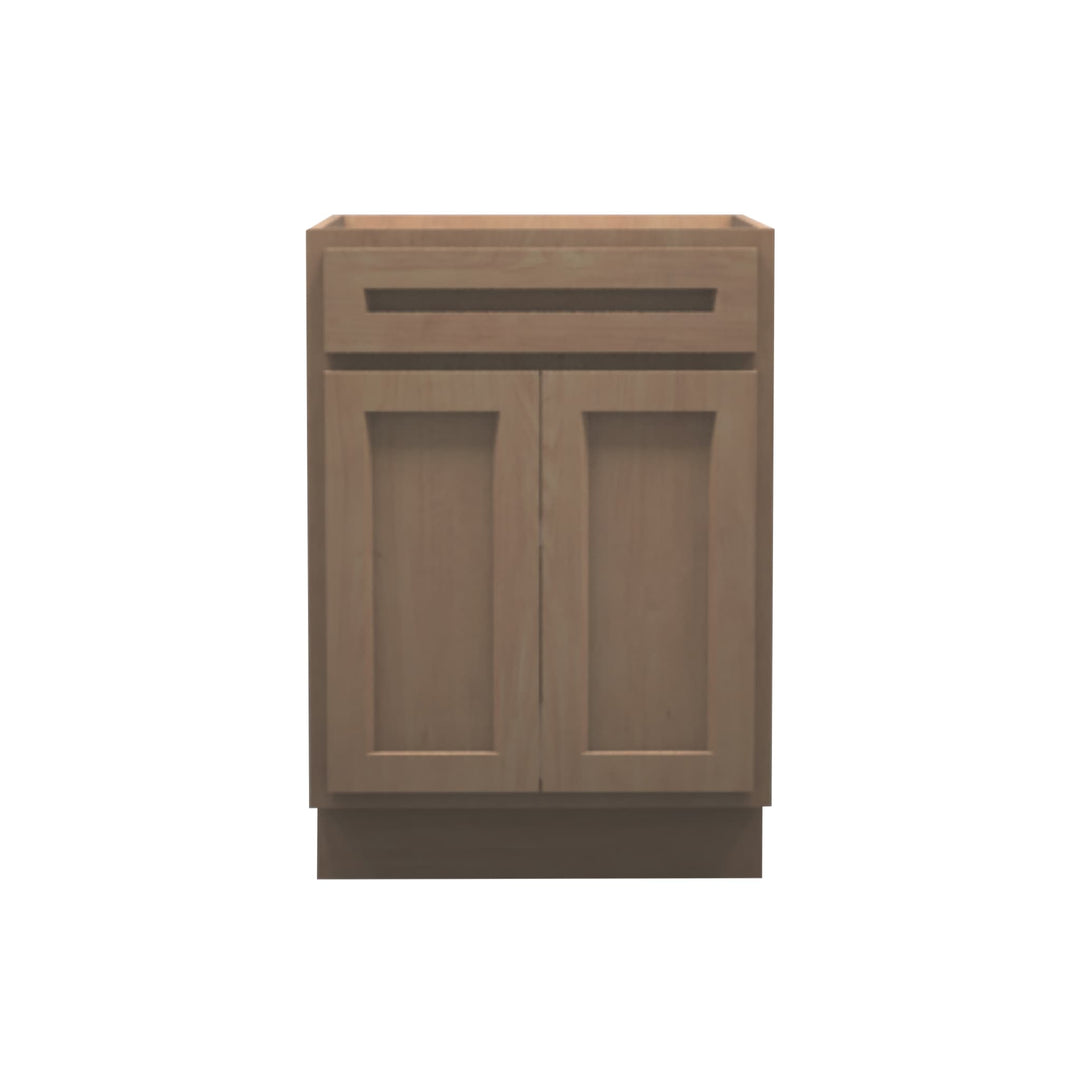 American Made Shaker RTA VSB24 Vanity Sink Base Cabinet-Unfinished Stain Grade