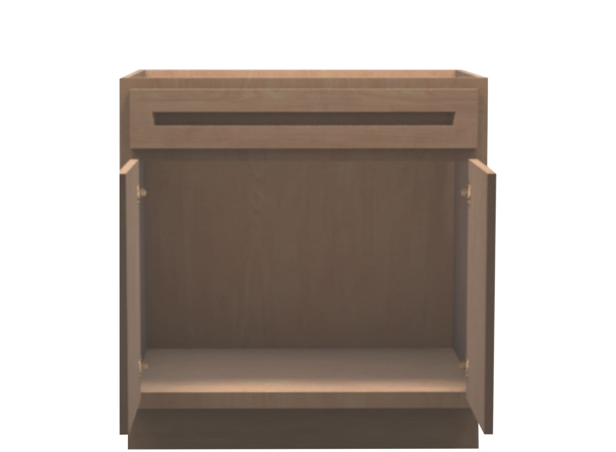 American Made Shaker RTA VSB33 Vanity Sink Base Cabinet-Unfinished Stain Grade