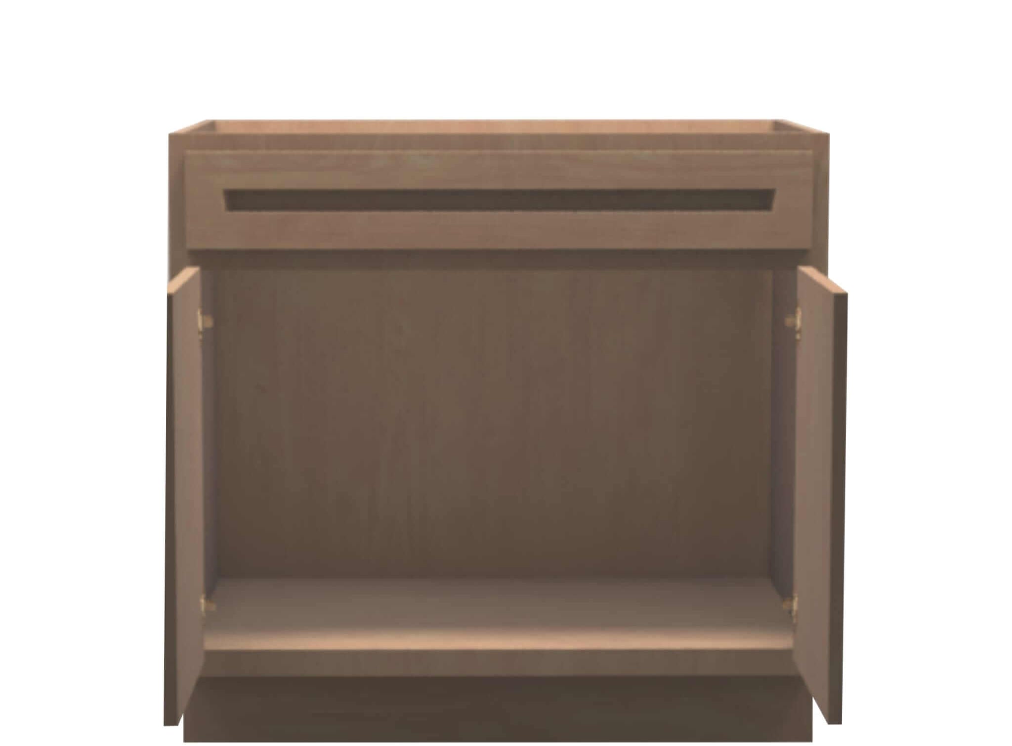 American Made Shaker RTA VSB36 Vanity Sink Base Cabinet-Unfinished Stain Grade