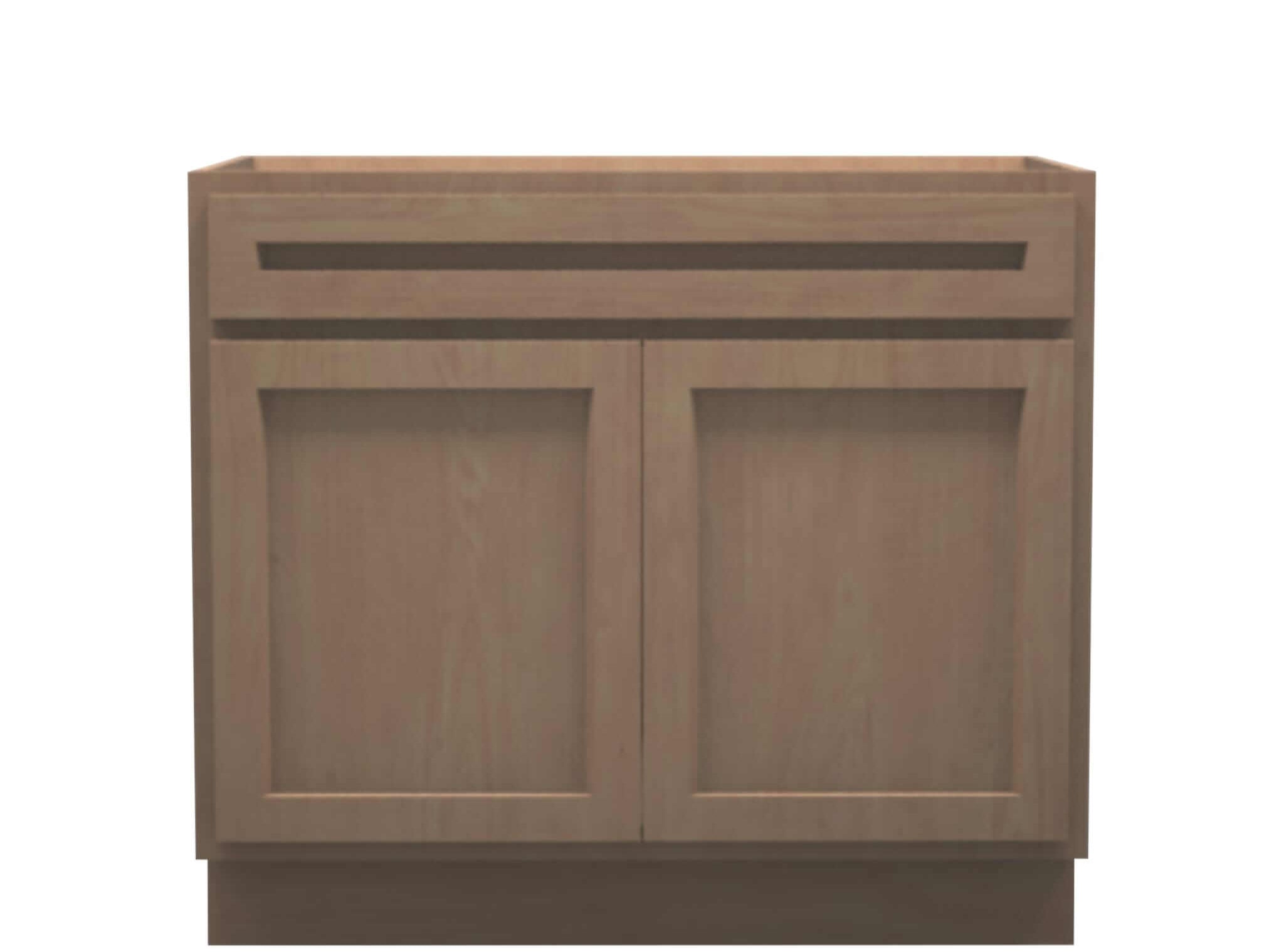 American Made Shaker RTA VSB39 Vanity Sink Base Cabinet-Unfinished Stain Grade