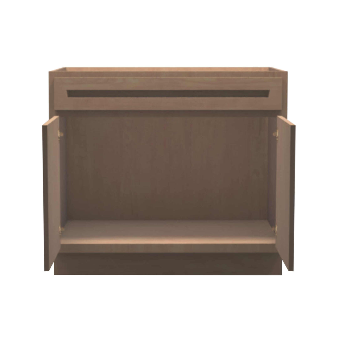 American Made Shaker RTA VSB39 Vanity Sink Base Cabinet-Unfinished Stain Grade