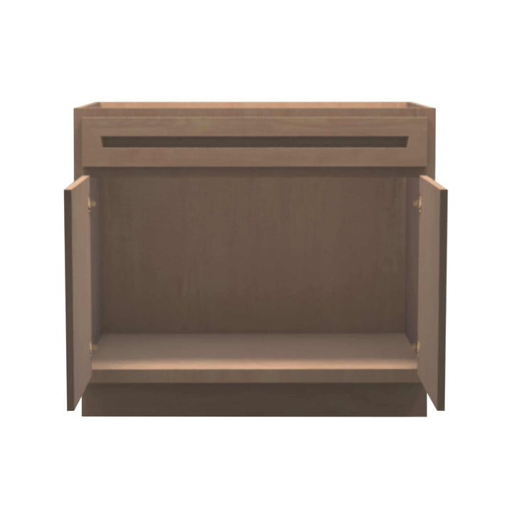 American Made Shaker RTA VSB39 Vanity Sink Base Cabinet-Unfinished Stain Grade