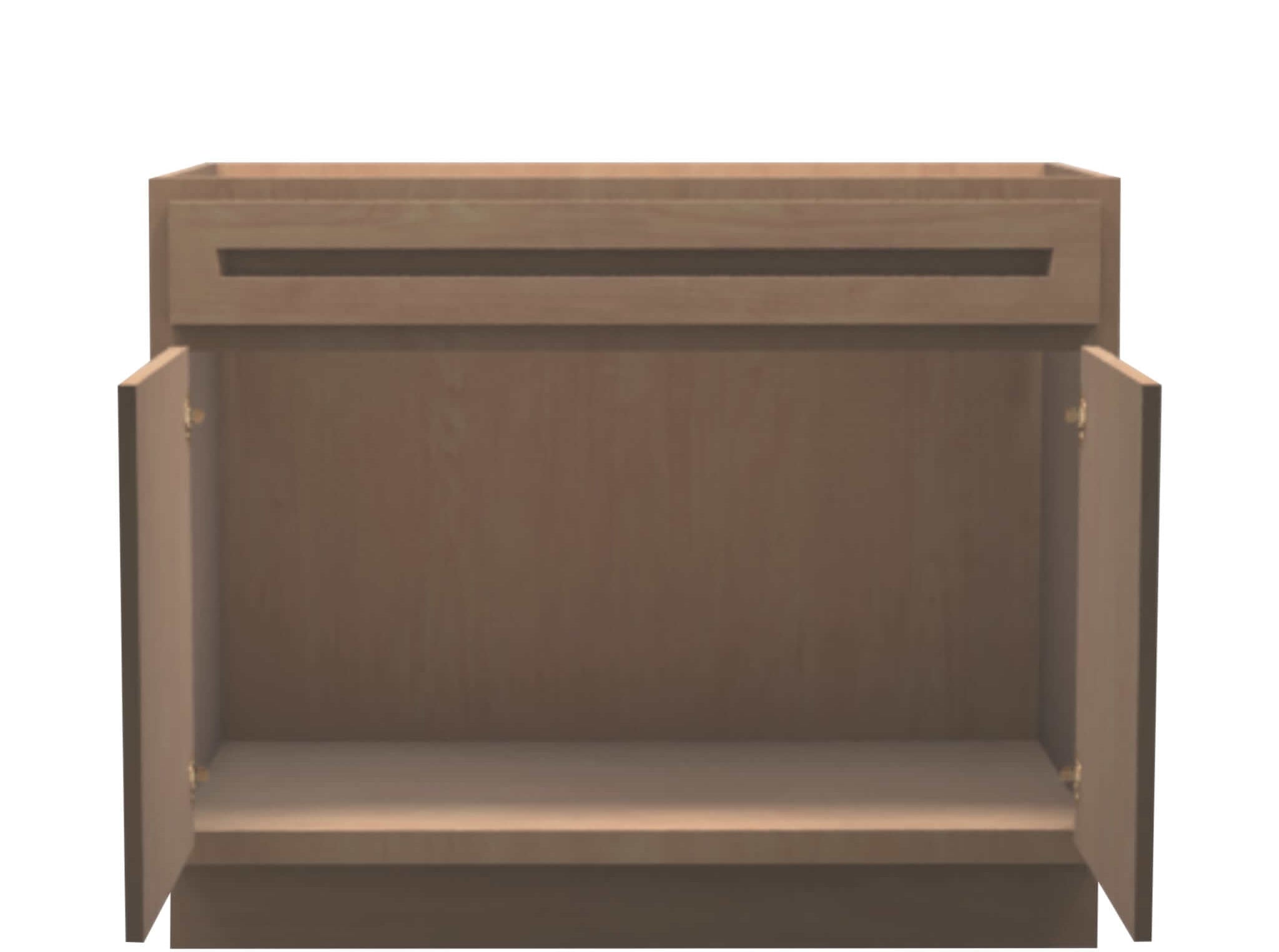 American Made Shaker RTA VB42 Vanity Base Cabinet-Unfinished Stain Grade