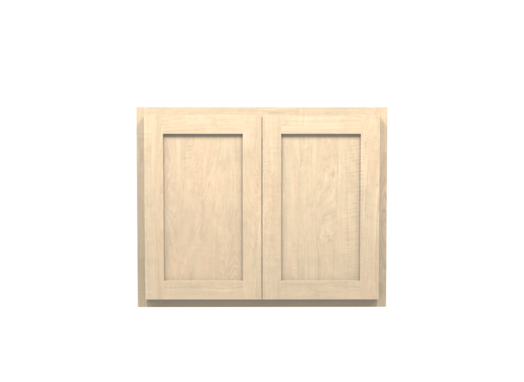Unfinished Maple Wall Bridge Cabinet 30" Wide 24" Tall