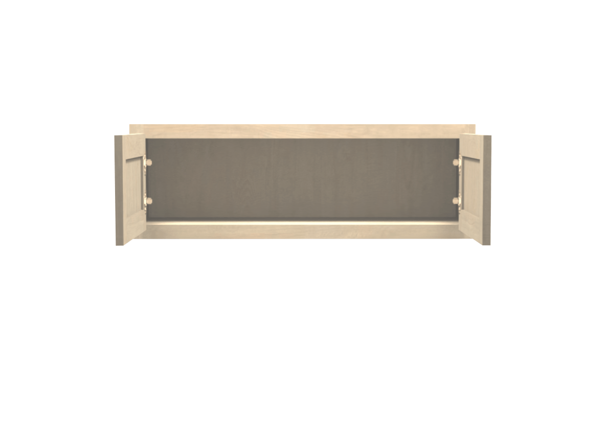 Unfinished Maple Wall Bridge Cabinet 36