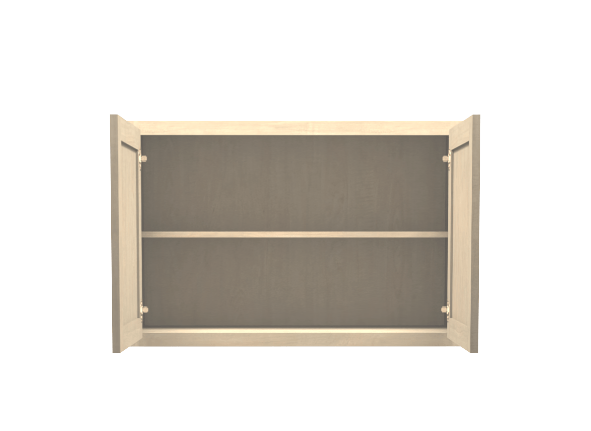 Unfinished Maple Wall Bridge Cabinet 36