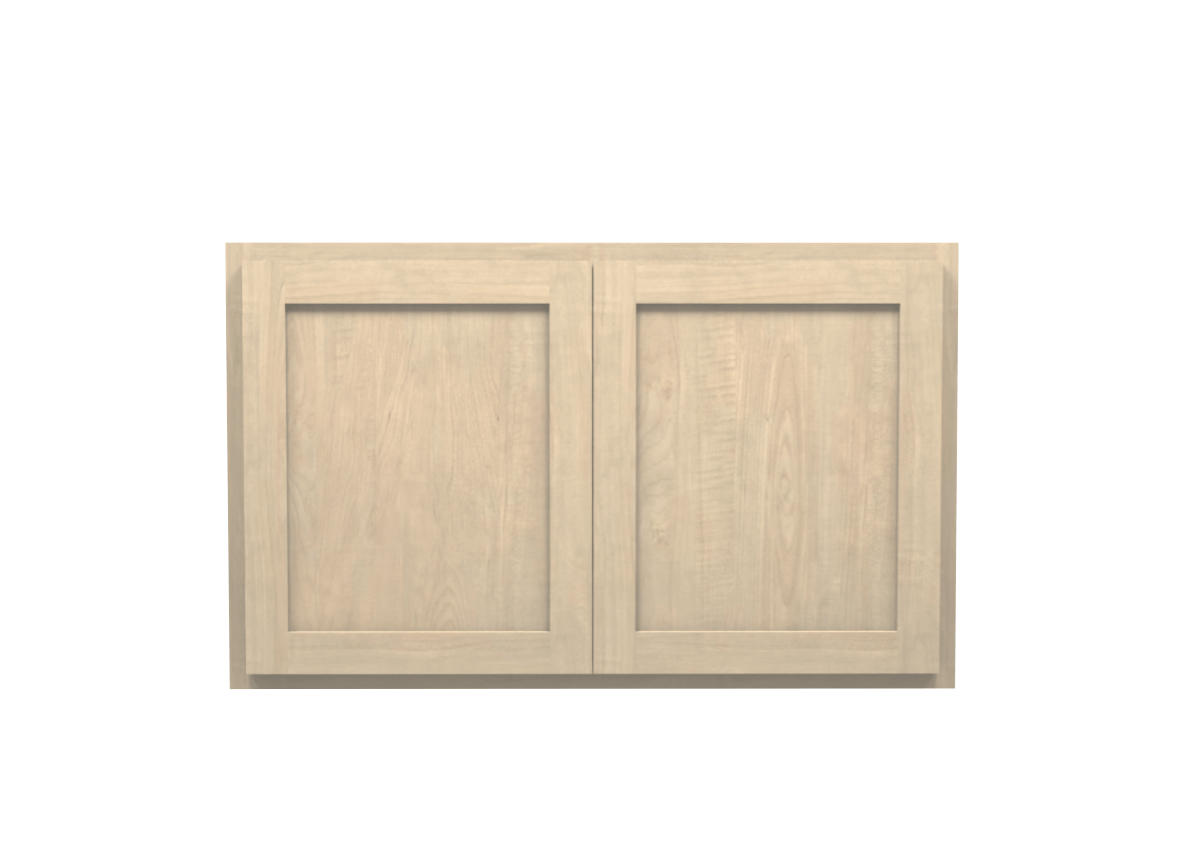 American Made Shaker RTA W3924 Wall Cabinet-Unfinished Maple