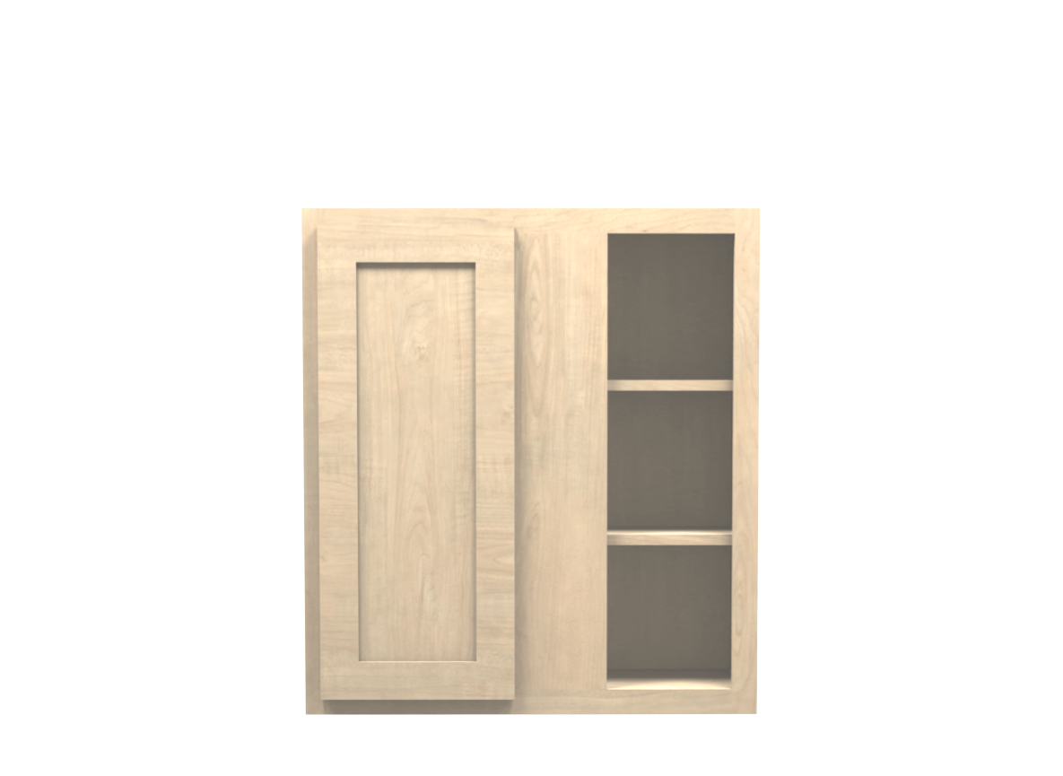 Unfinished Shaker Wall Blind Corner Cabinet 27