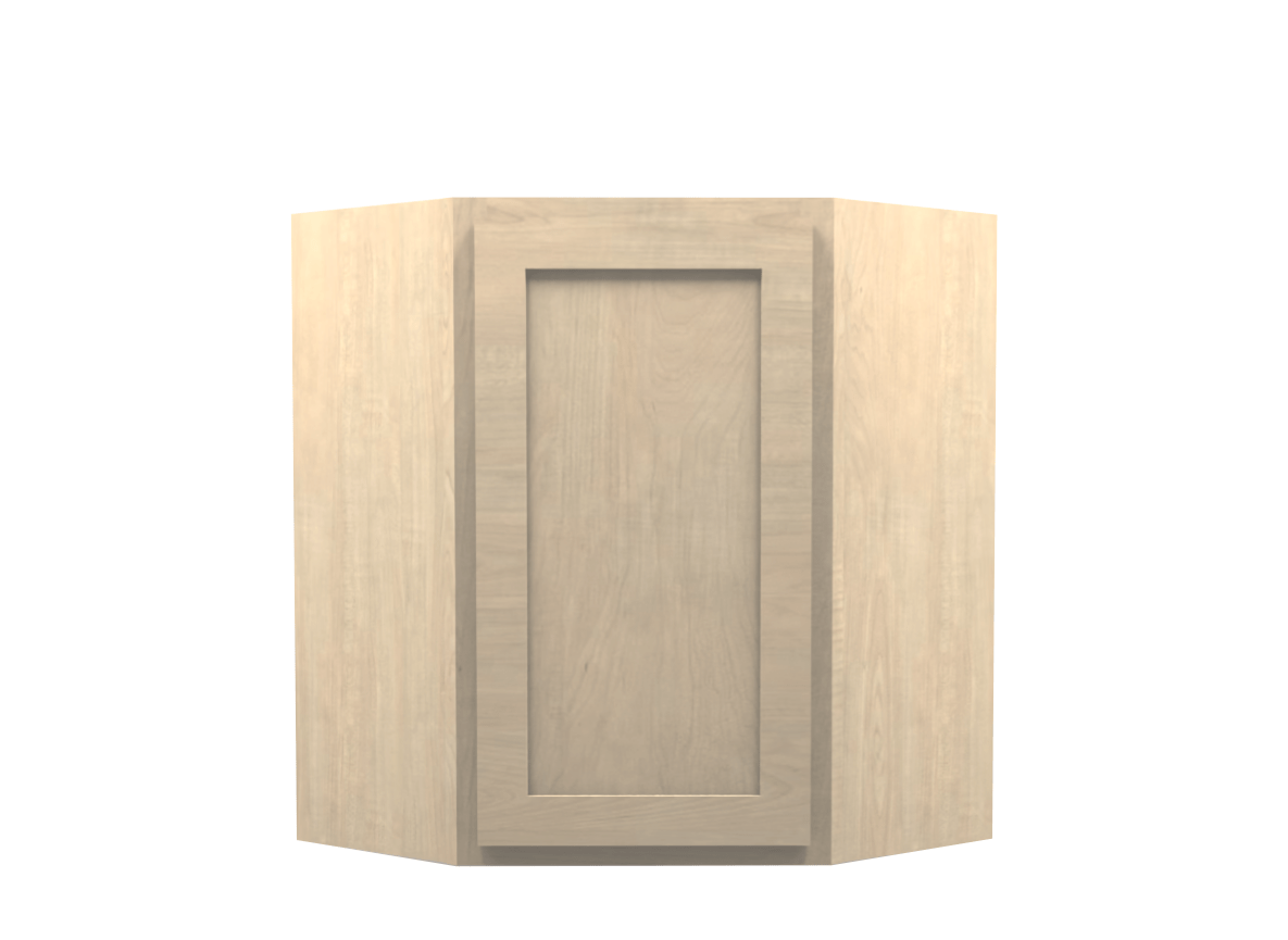 Unfinished Maple Wall Diagonal Corner Cabinet 30