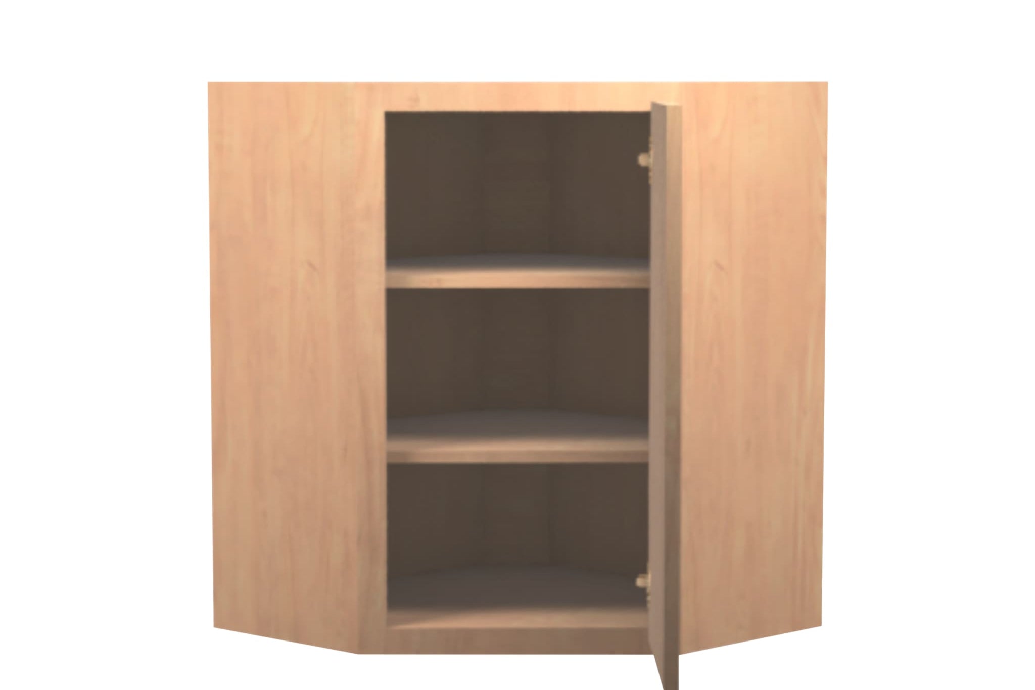 American Made Shaker RTA WDC2430 Wall Diagonal Corner Cabinet-Unfinished Stain Grade