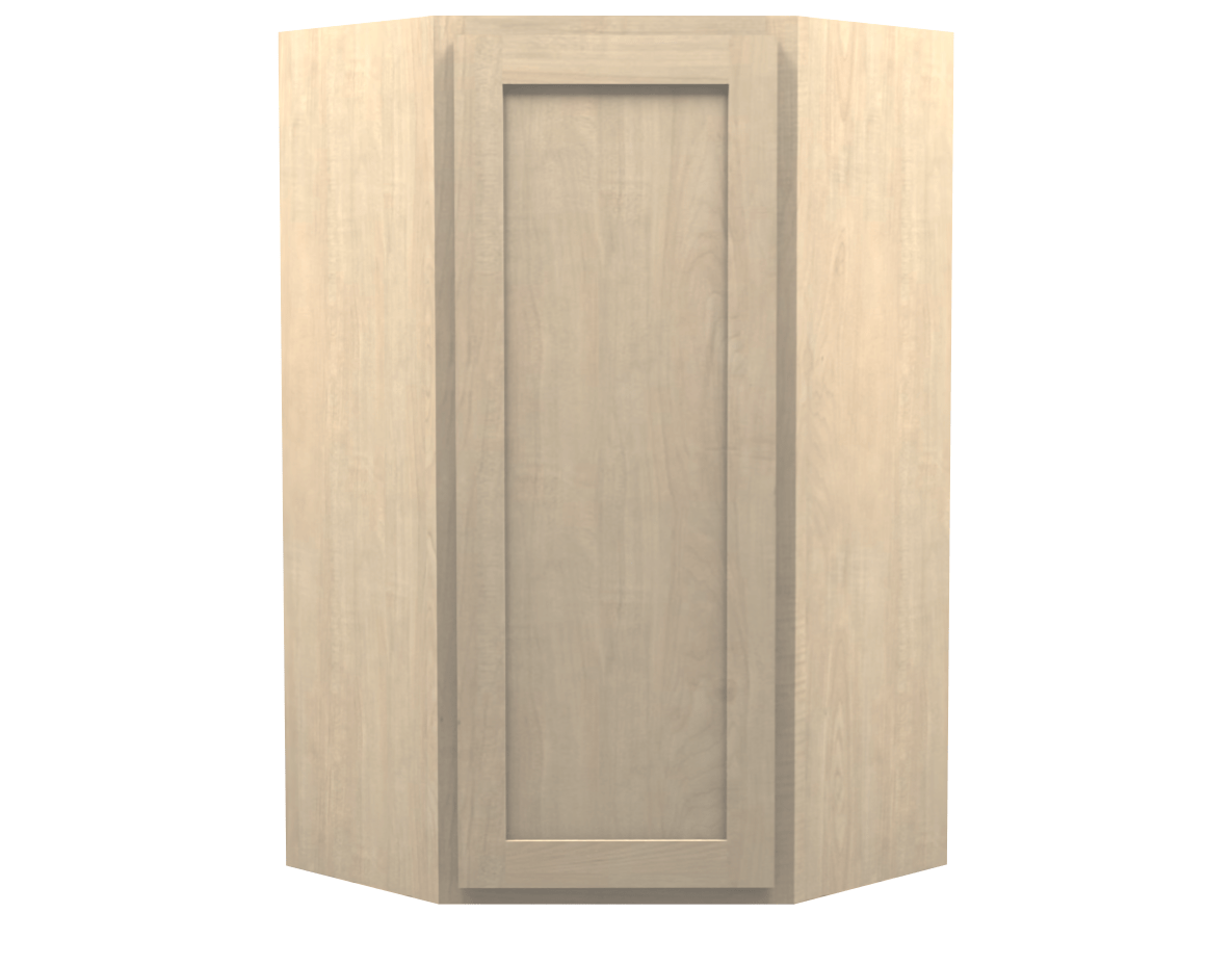 Unfinished Maple Wall Diagonal Corner Cabinet 42