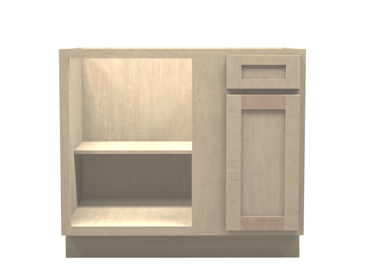 Unfinished Shaker Blind Corner Cabinet Left 39 - 42