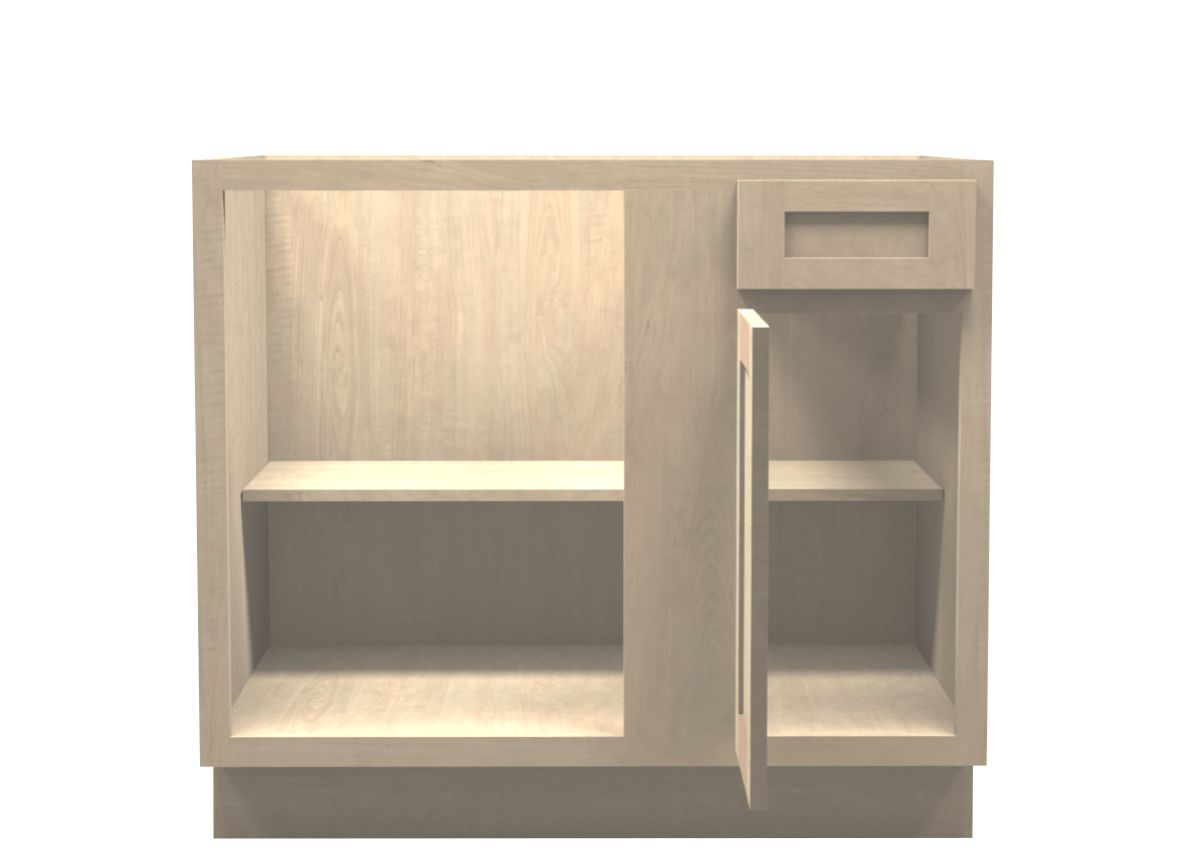 Unfinished Shaker Blind Corner Cabinet Left 39 - 42