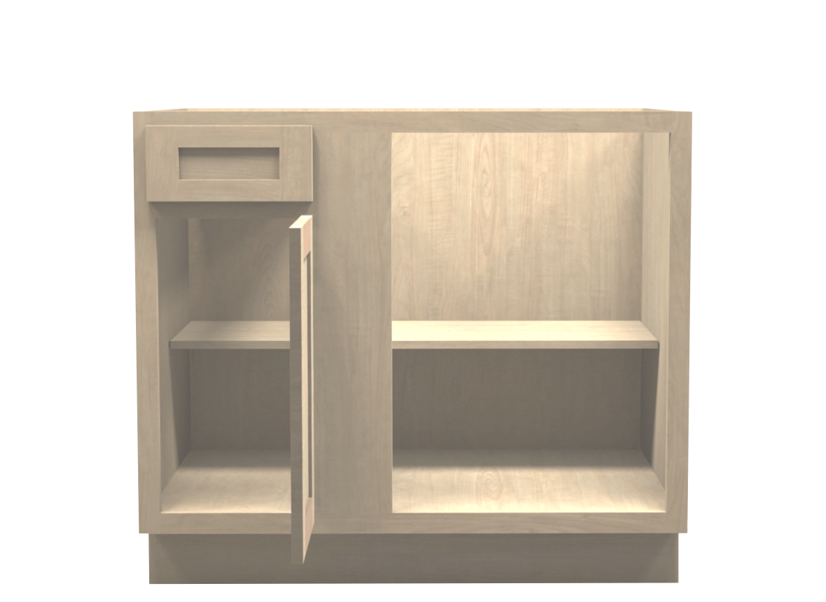 Unfinished Shaker Blind Corner Cabinet Right 39 - 42