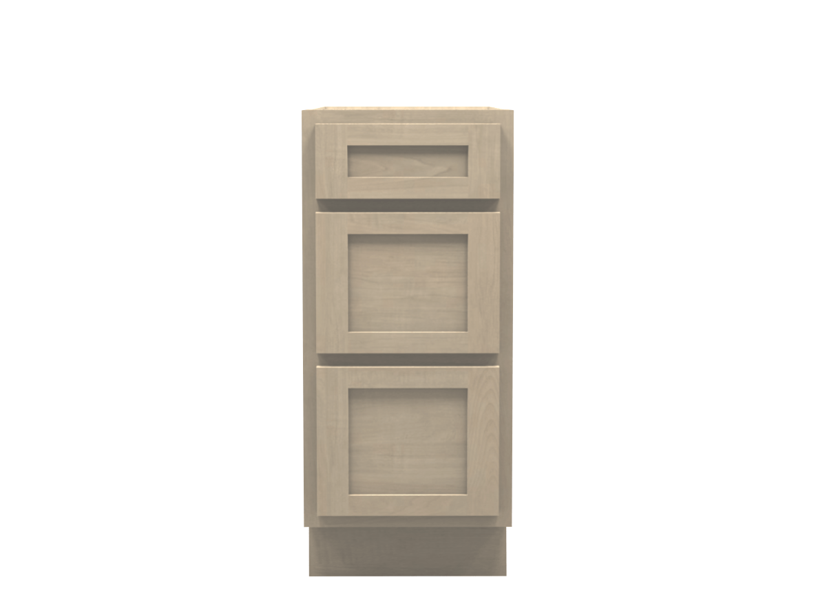 Unfinished Shaker Drawer Base Cabinet 15