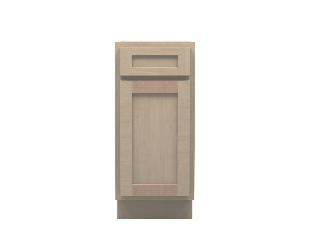 American Made Shaker RTA B15 Base Cabinet-Unfinished