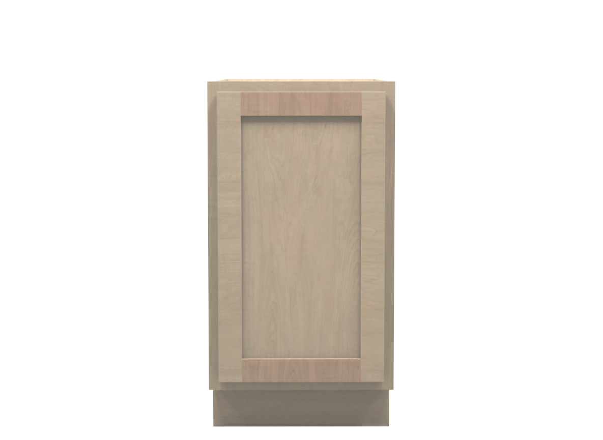 Unfinished Shaker Vanity Full Door Base Cabinet 18