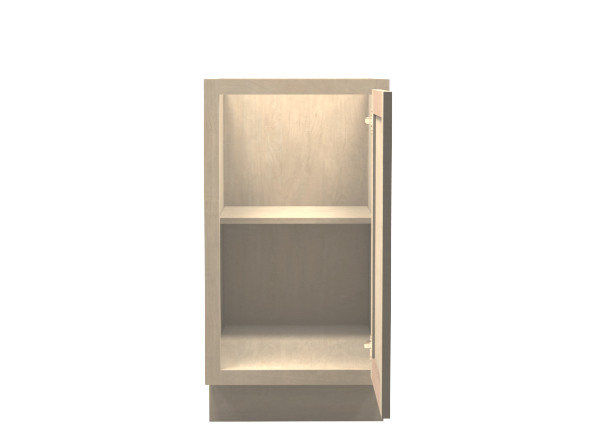 Unfinished Shaker Vanity Full Door Base Cabinet 18
