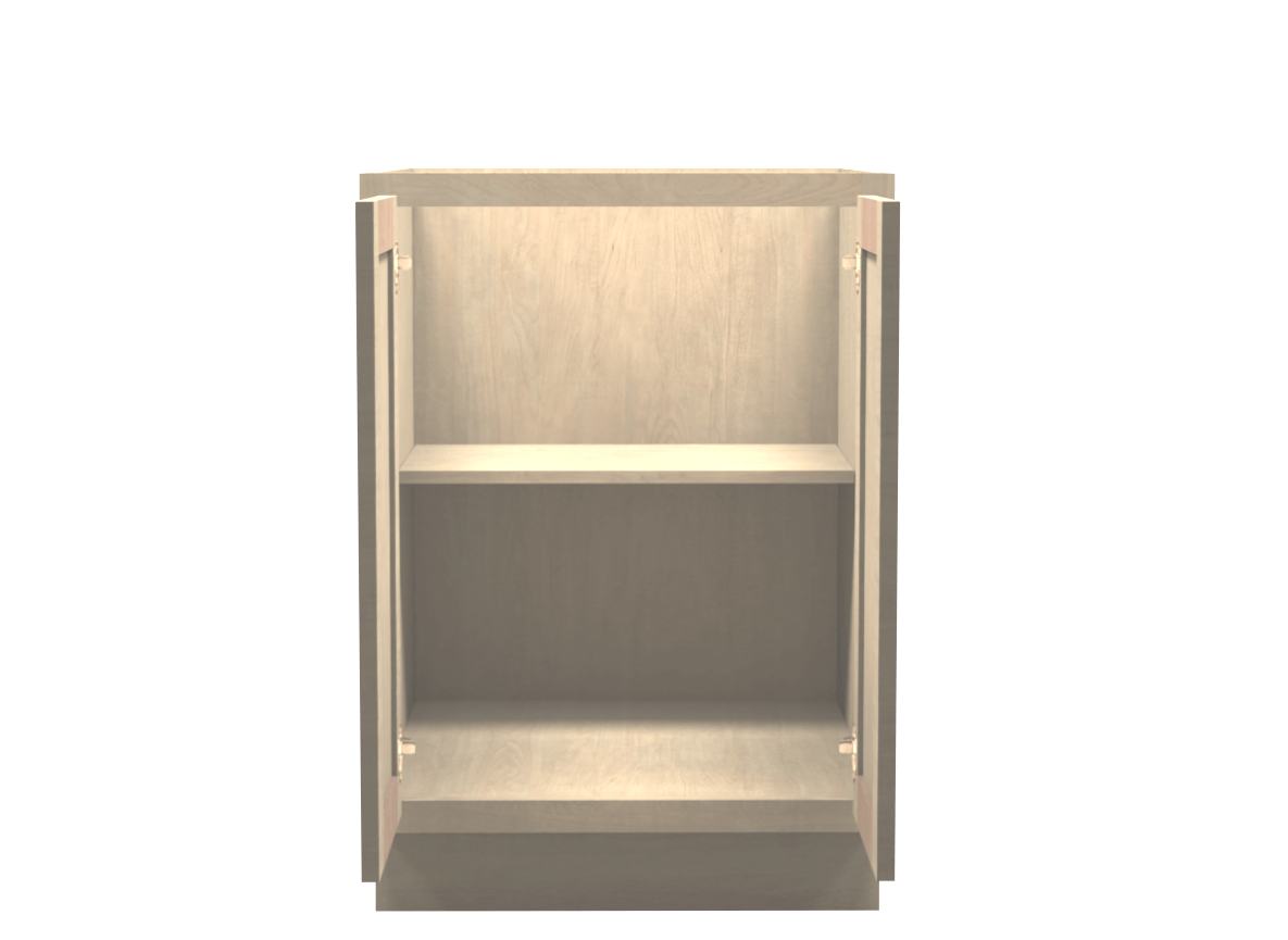 Unfinished Shaker Vanity Full Door Base Cabinet 24