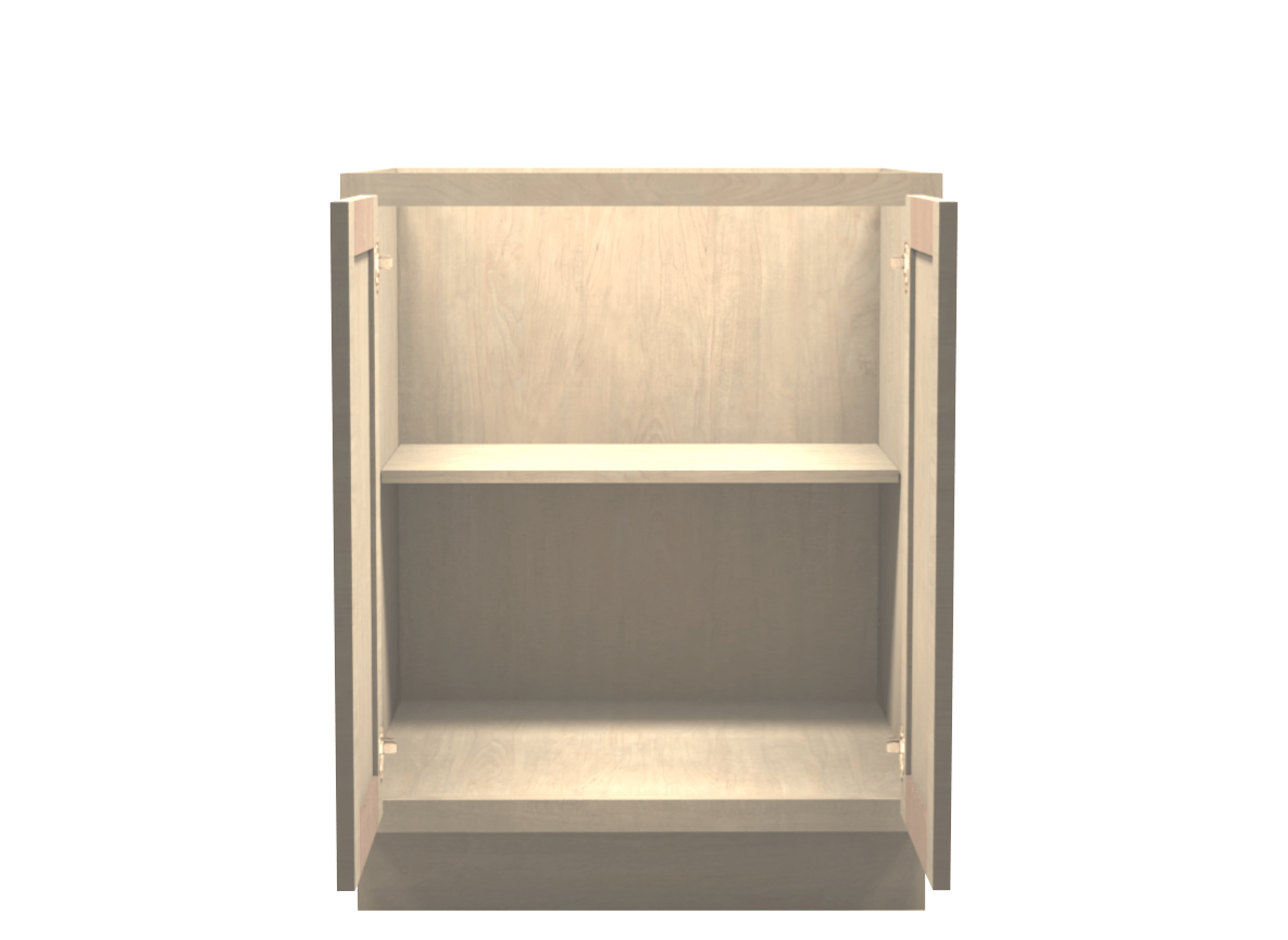 Unfinished Shaker Vanity Full Door Base Cabinet 27