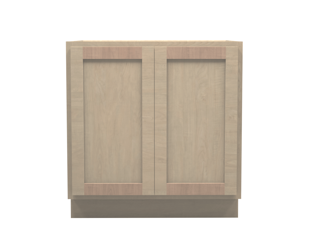 Unfinished Shaker Vanity Full Door Base Cabinet 33