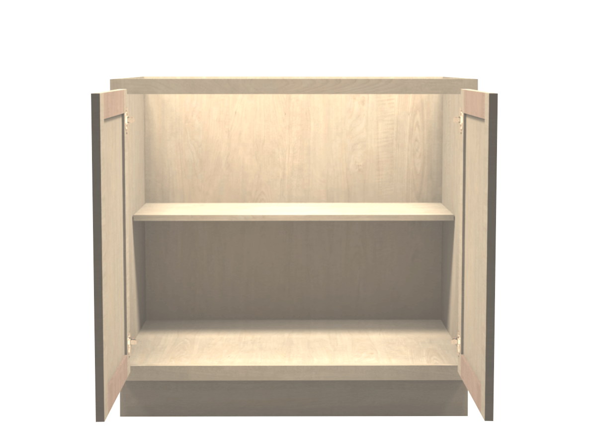Unfinished Shaker Vanity Full Door Base Cabinet 36