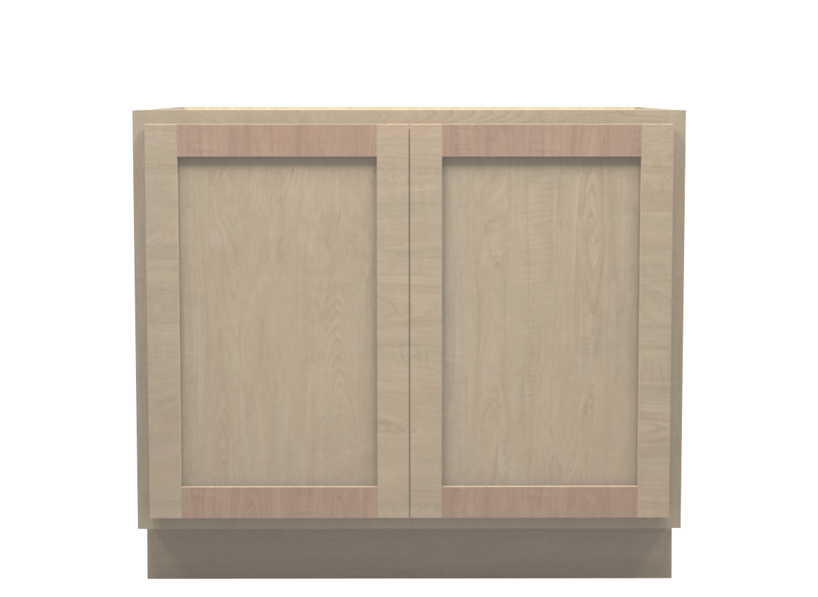Unfinished Shaker Vanity Full Door Base Cabinet 39