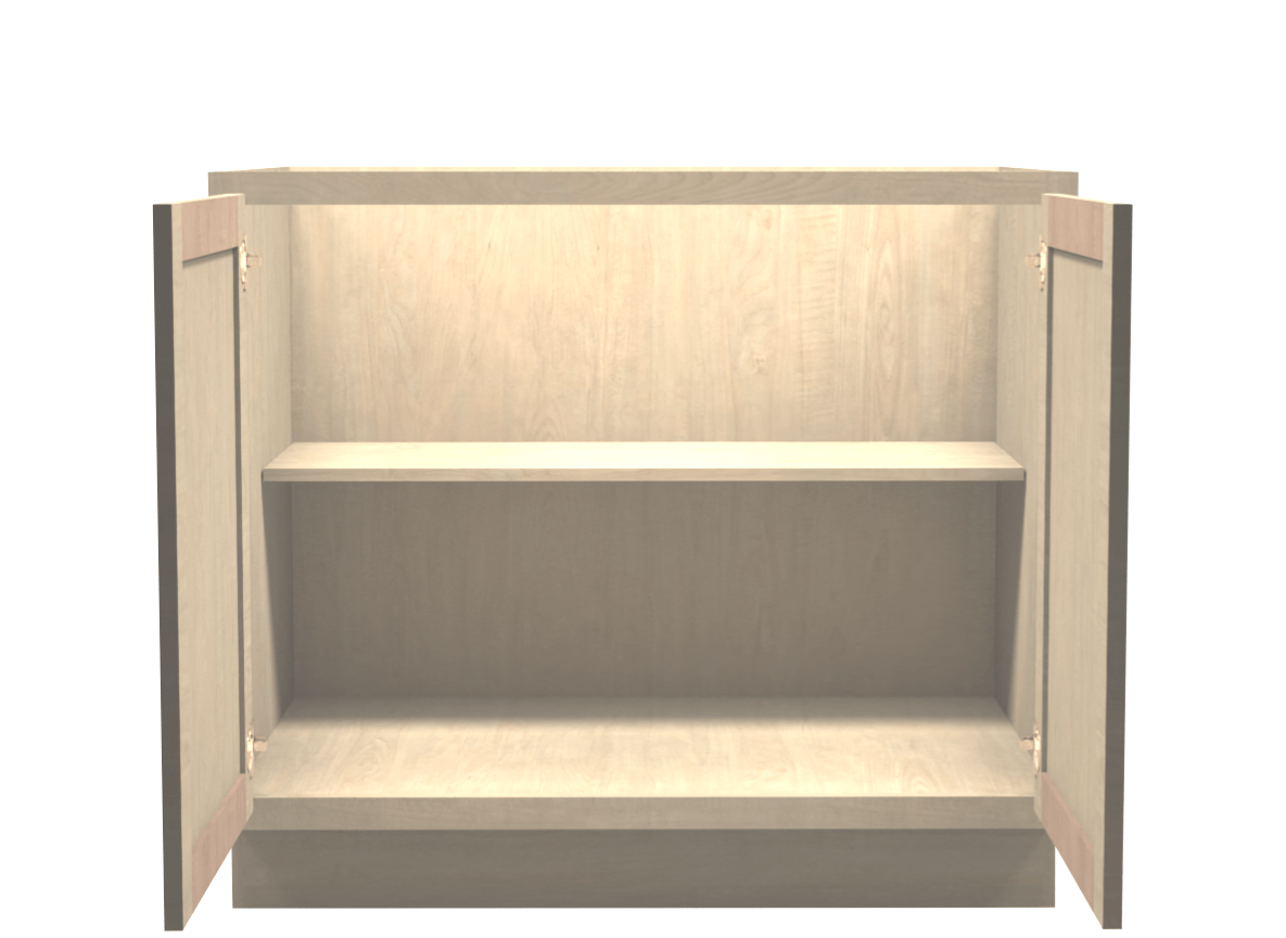 Unfinished Shaker Vanity Full Door Base Cabinet 39