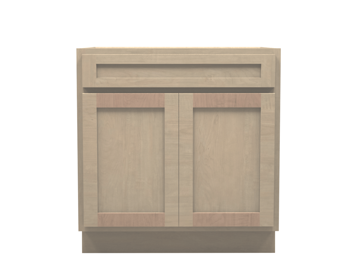 Unfinished Shaker Sink Base Cabinet 33