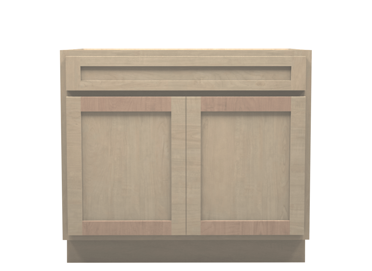 Unfinished Maple Sink Base Cabinet 39