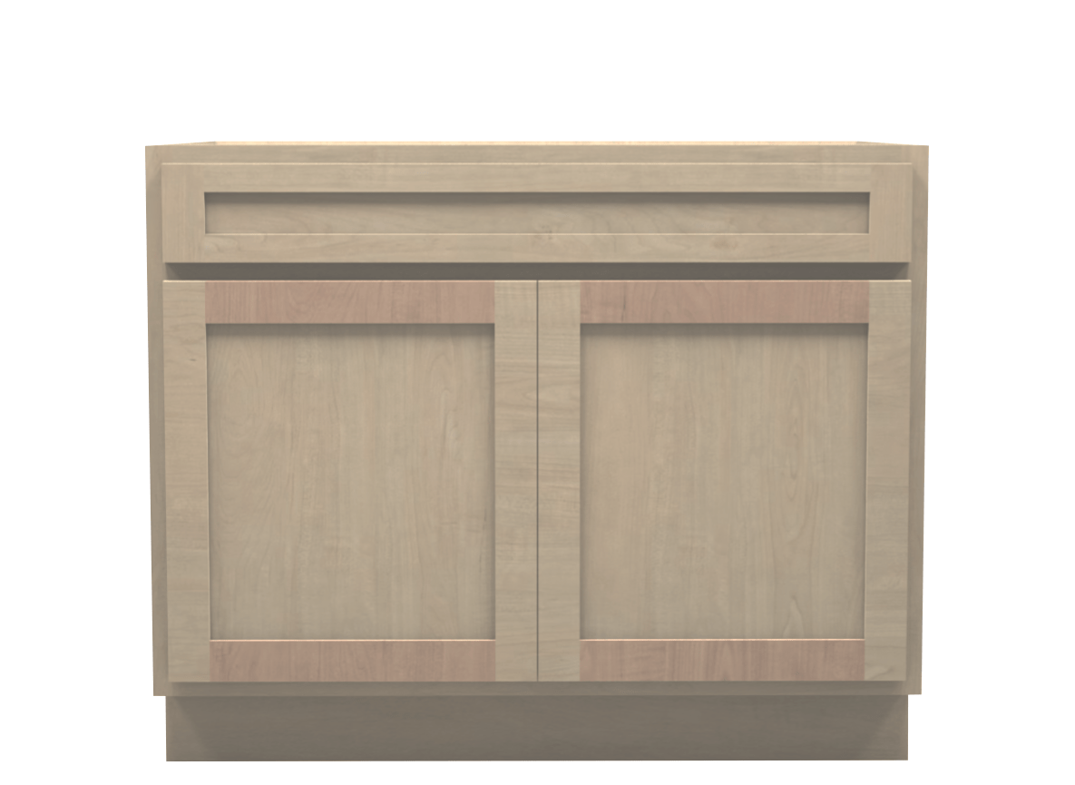 Unfinished Maple Sink Base Cabinet 42